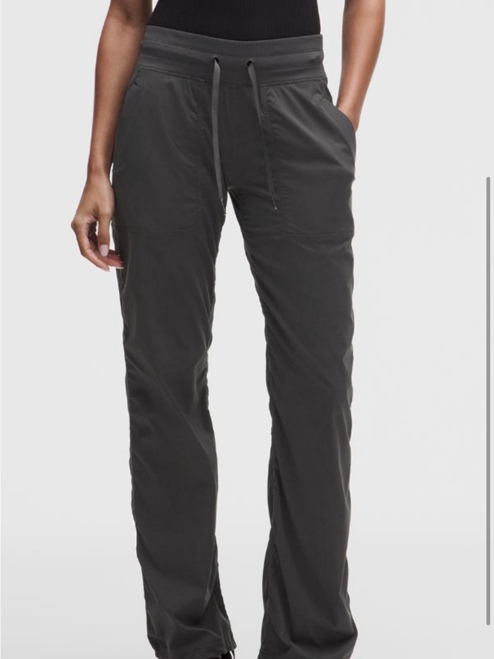 lululemon athletica Dance Studio Mid Rise Black Ribbed Waistband Lounge Pants